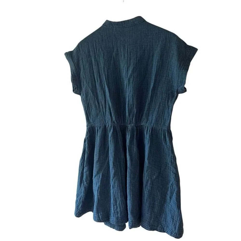 Gap Cotton Gauze Denim Mini Shirtdress Women’s dress Size small - Picture 3 of 12